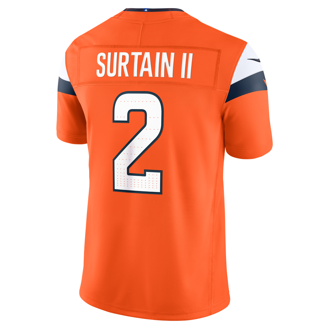 Denver Broncos Pat Surtain II Nike White Vapor FUSE Stitched Limited Jersey