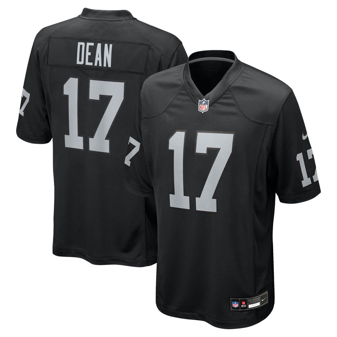 Las Vegas Raiders Nakobe Dean Nike Black Game Jersey