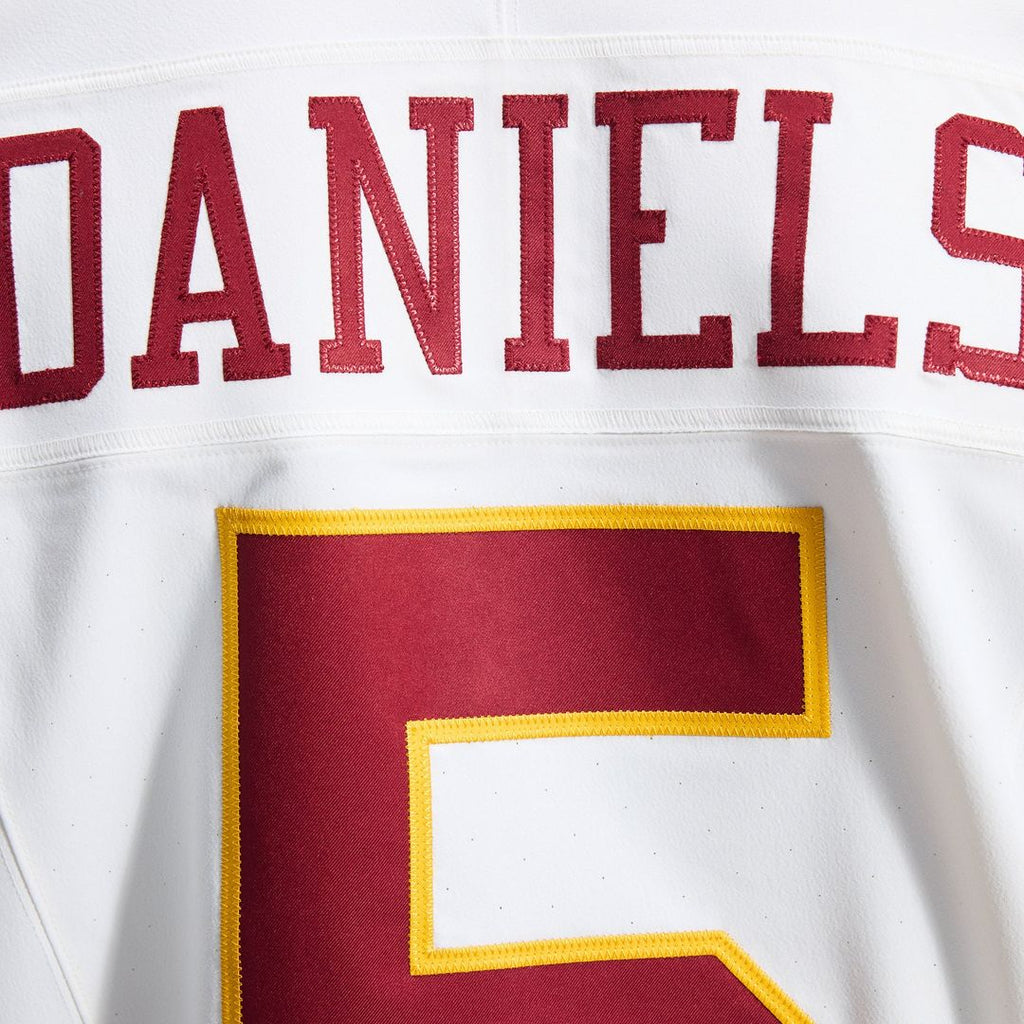Washington Commanders Jayden Daniels Nike White Alternate 2 Super Bowl Era Vapor FUSE Elite Jersey