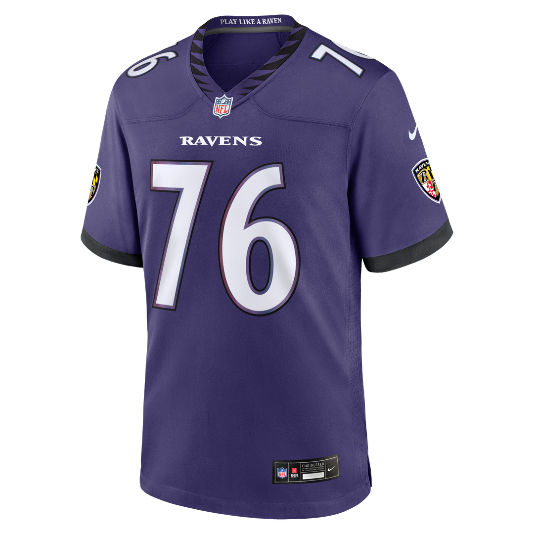 Baltimore Ravens Carson Vinson Nike Purple Game Jersey