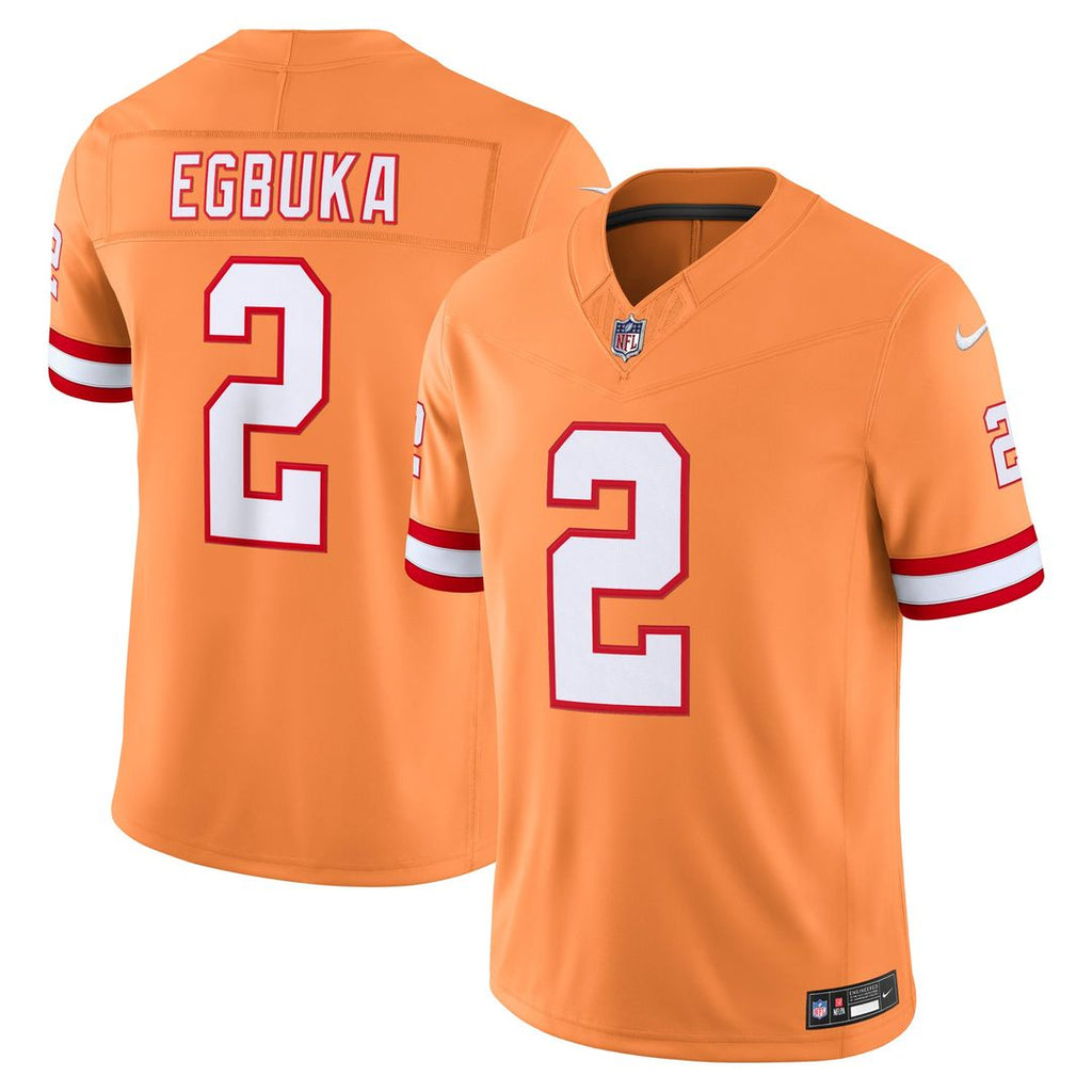 Tampa Bay Buccaneers Emeka Egbuka Nike Creamsicle Alternate Vapor FUSE Stitched Limited Jersey