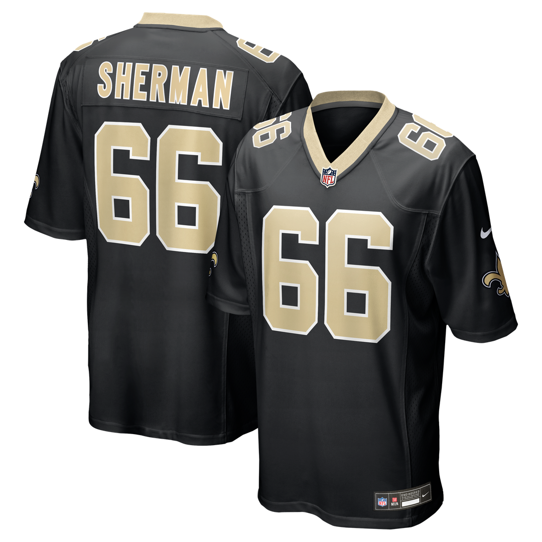 New Orleans Saints William Sherman Nike Black Game Jersey