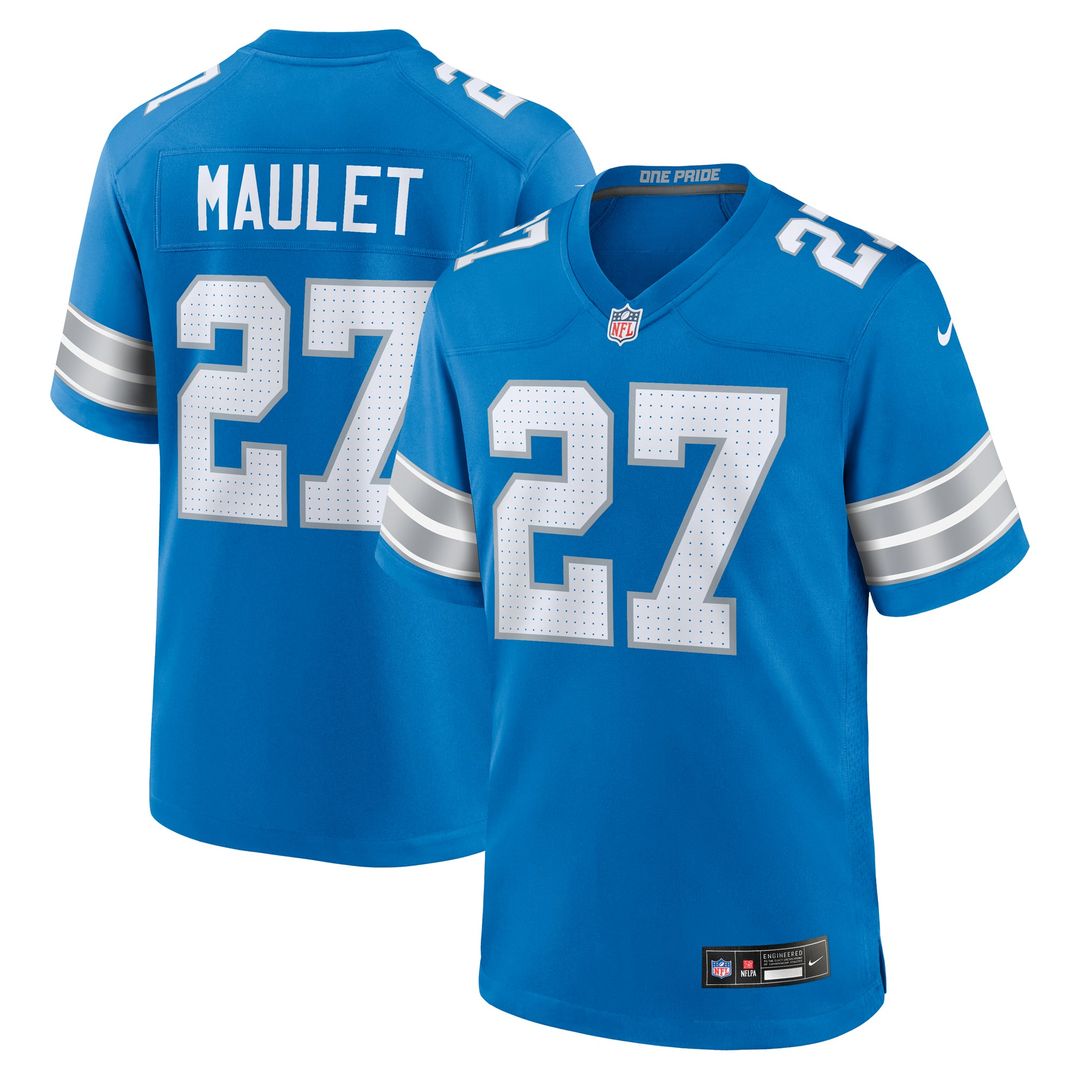 Detroit Lions Arthur Maulet Nike Blue Game Jersey