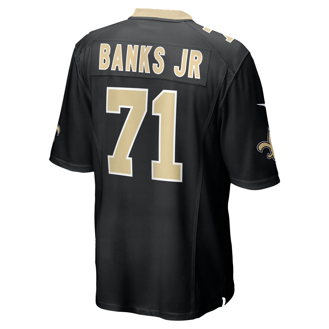 New Orleans Saints Kelvin Banks Jr. Nike Black Game Jersey