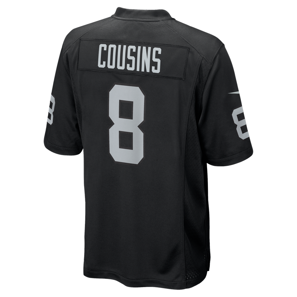 Las Vegas Raiders Kirk Cousins Nike Black Game Jersey