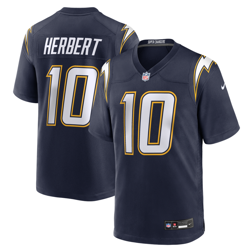 Los Angeles Chargers Justin Herbert Nike Navy Alternate Super Chargers Game Jersey