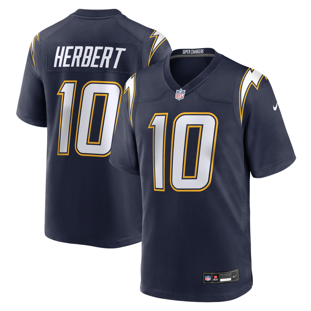 Los Angeles Chargers Justin Herbert Nike Navy Alternate Super Chargers Game Jersey