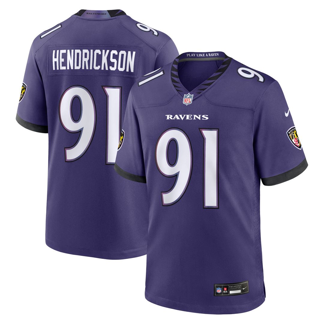 Baltimore Ravens Trey Hendrickson Nike Purple Game Jersey