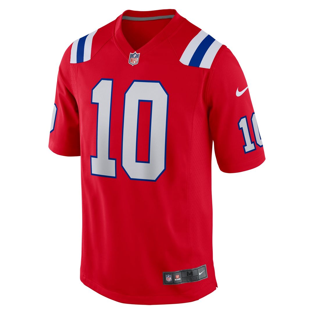 New England Patriots Drake Maye Nike Navy Game Jersey