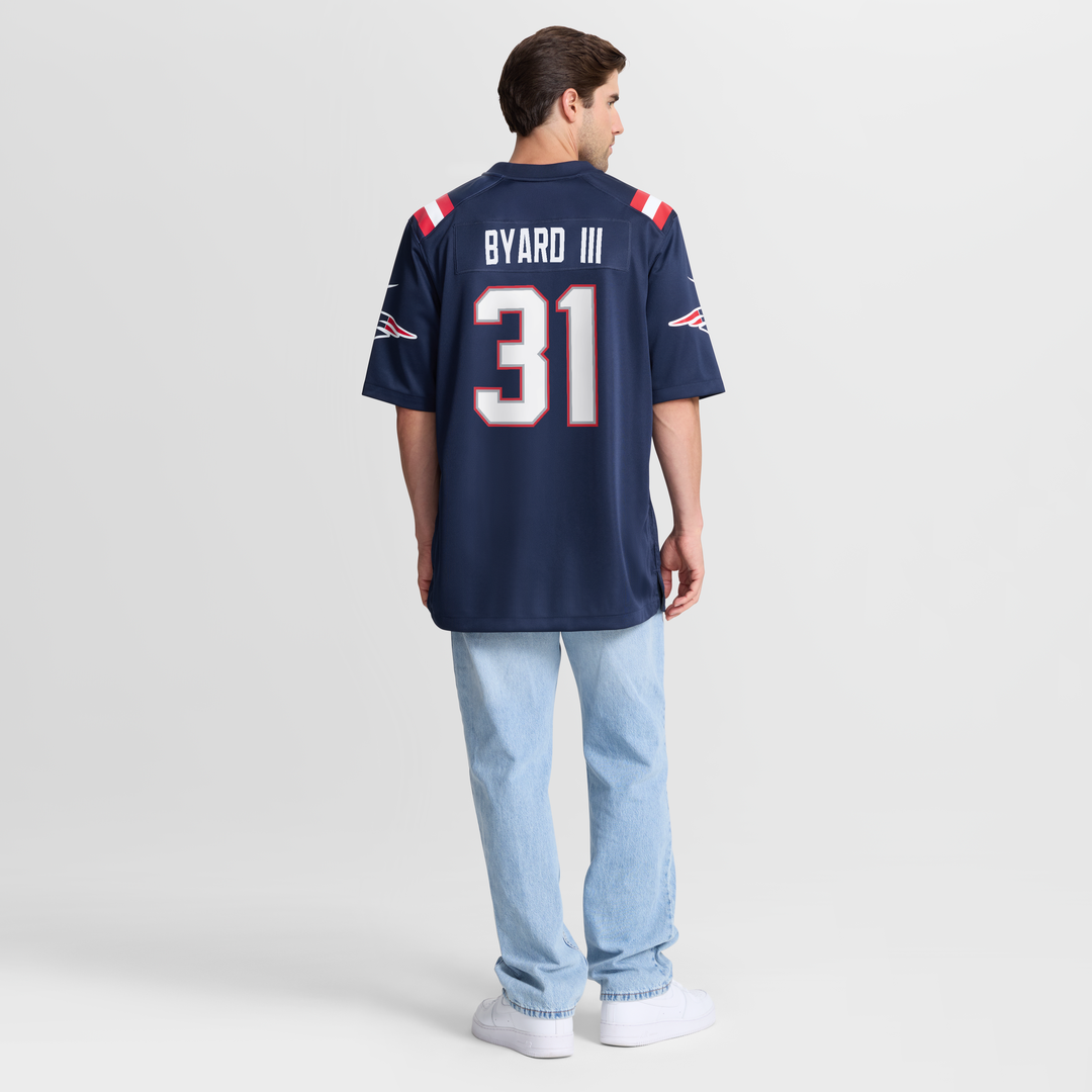 New England Patriots Kevin Byard III Nike Navy Game Jersey