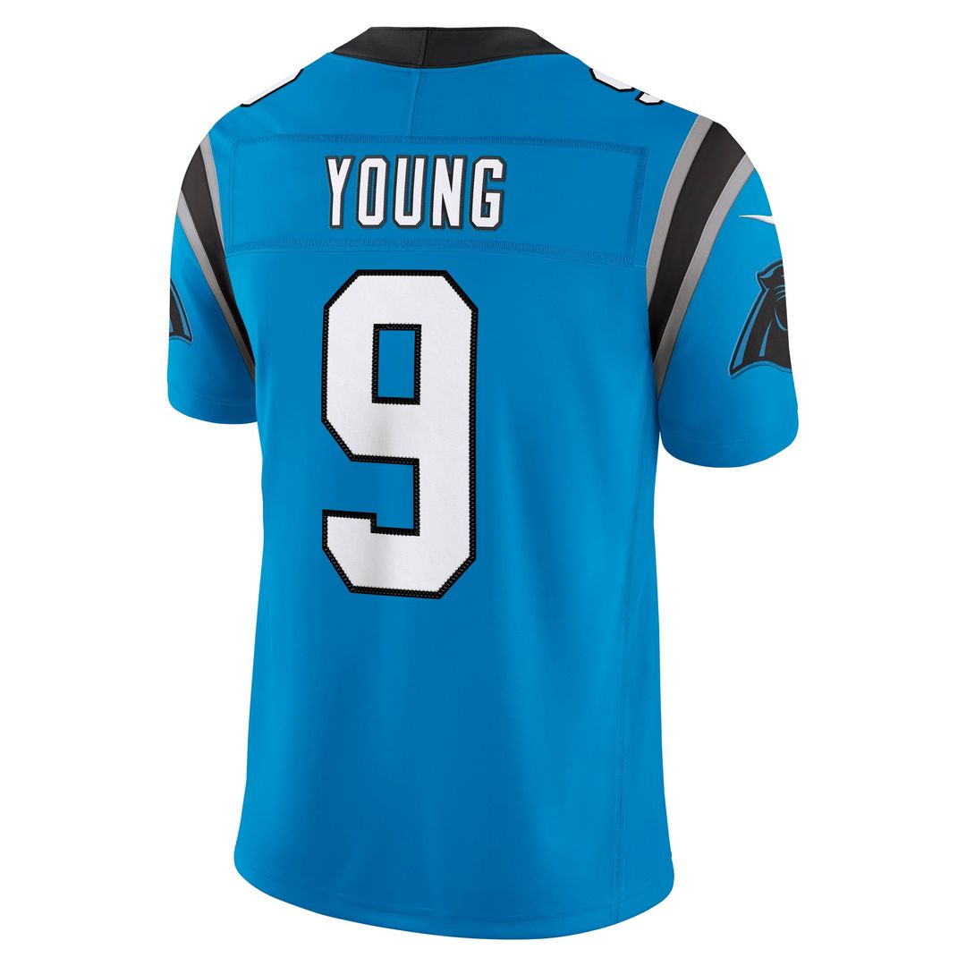 Carolina Panthers Bryce Young Nike Blue Alternate Vapor FUSE Stitched Limited Jersey