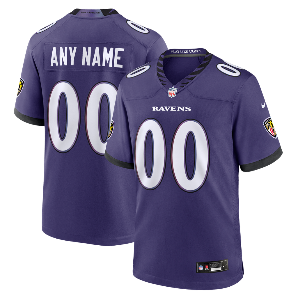 Baltimore Ravens Nike Purple Custom Jersey