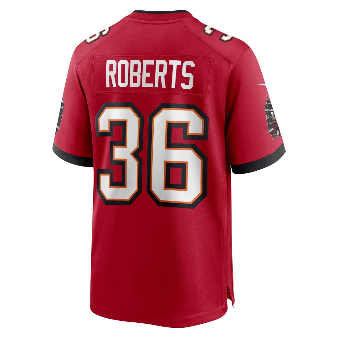 Tampa Bay Buccaneers JJ Roberts Nike Red Game Jersey