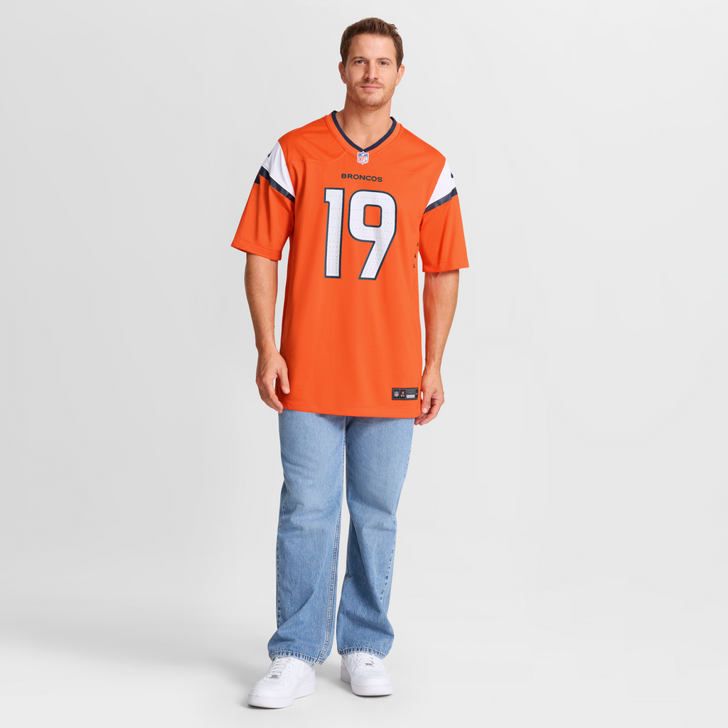 Denver Broncos Marvin Mims Jr Nike Orange Game Jersey