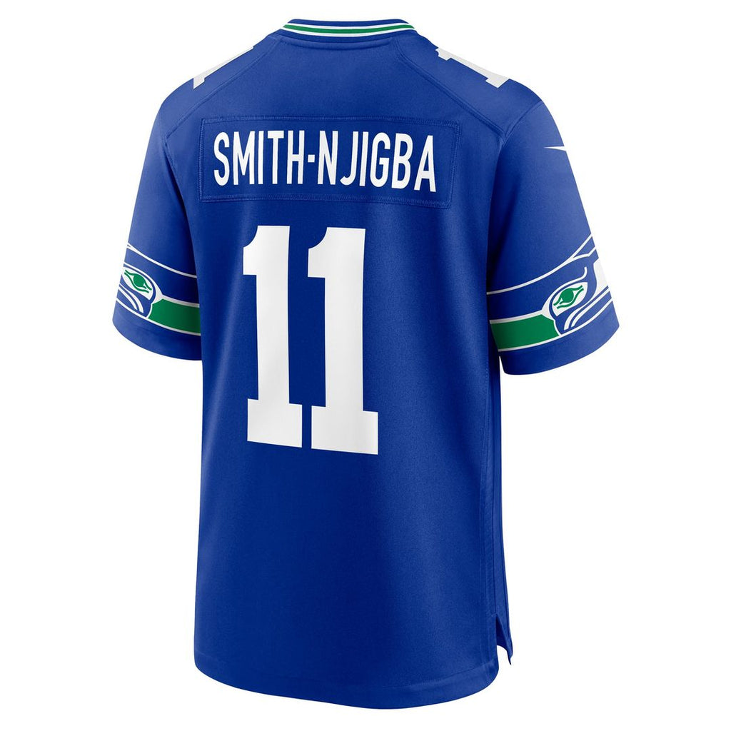 Seattle Seahawks Jaxon Smith - Njigba Nike Royal Throwback Game Jersey