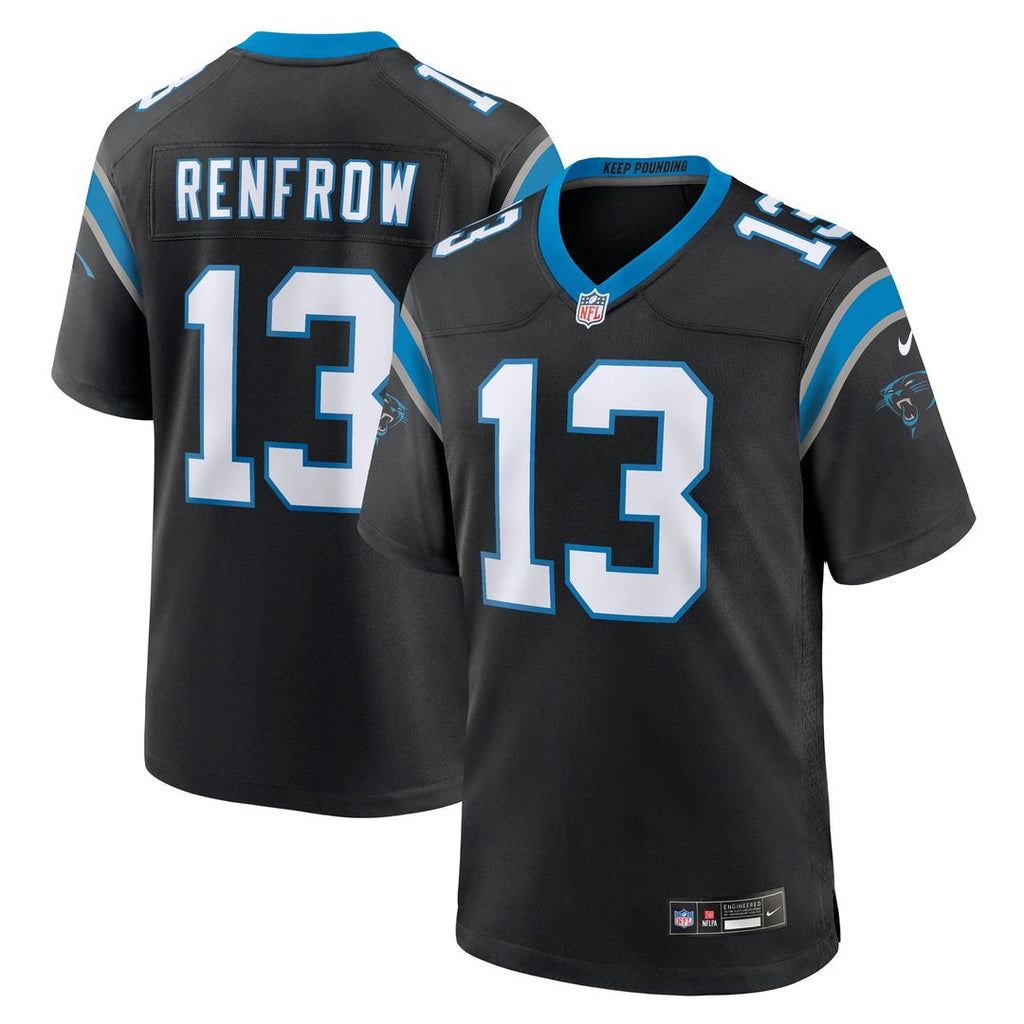 Carolina Panthers Hunter Renfrow Nike Black Game Jersey