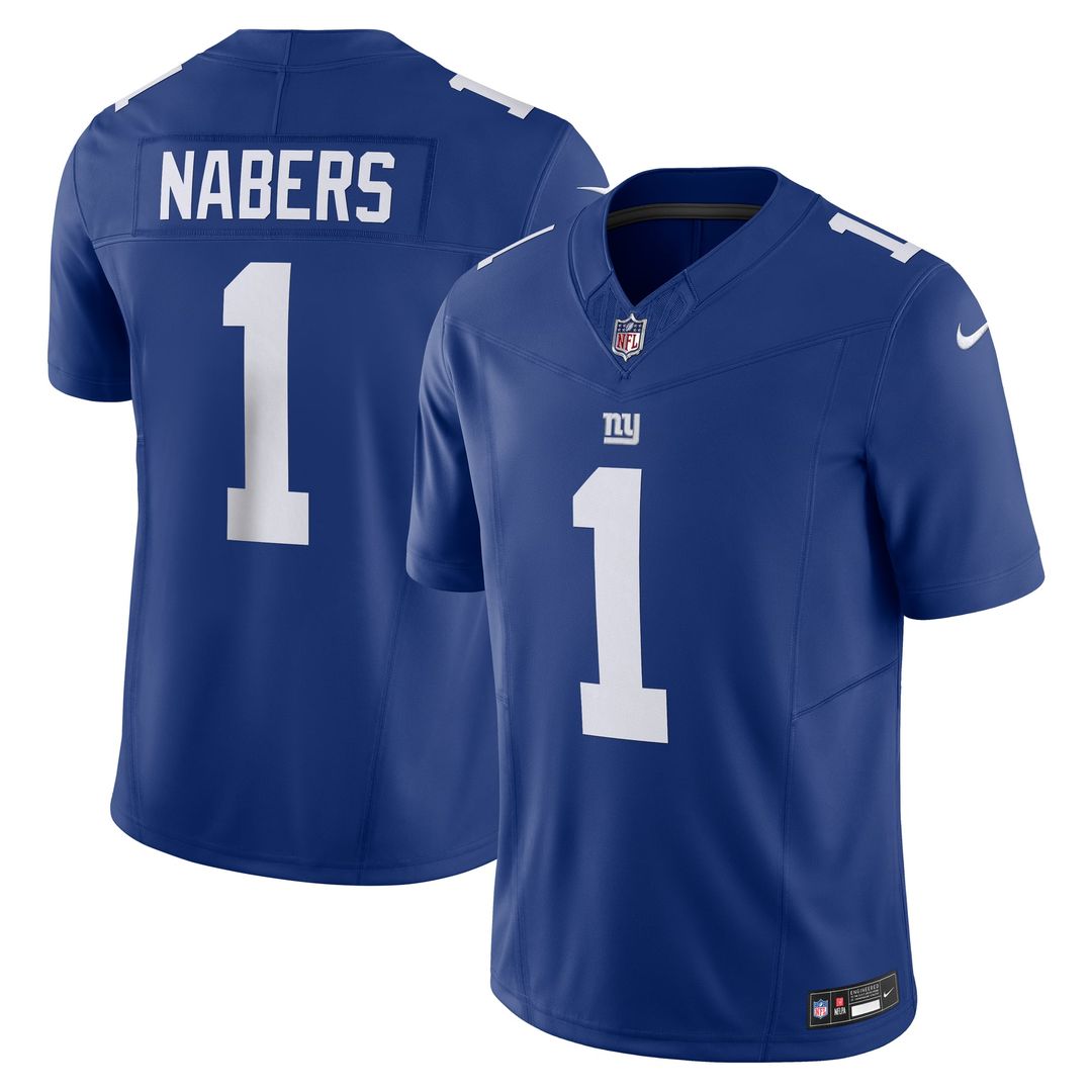 New York Giants Malik Nabers Nike Royal Vapor FUSE Limited Jersey