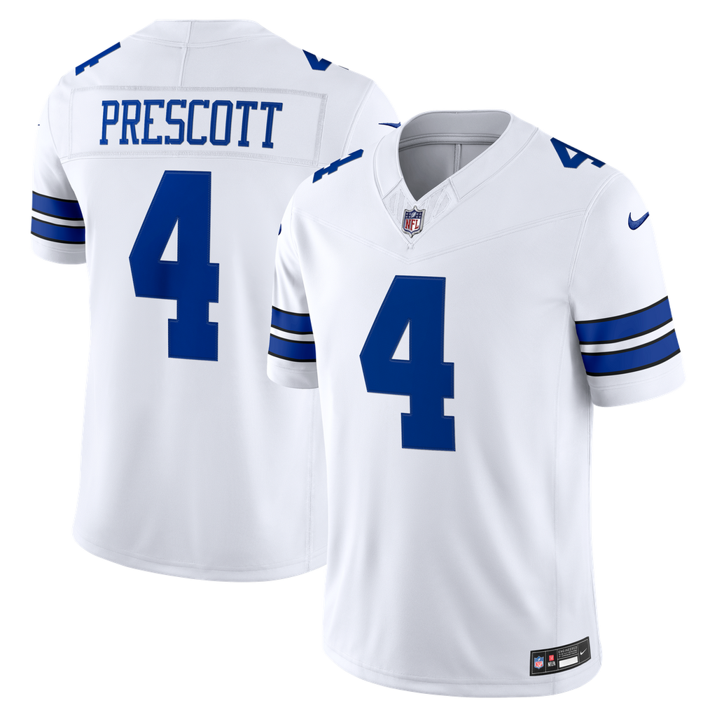 Dallas Cowboys Dak Prescott Nike White Vapor FUSE Stitched Limited Jersey