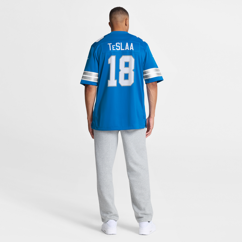 Detroit Lions Isaac TeSlaa Nike Blue Game Jersey