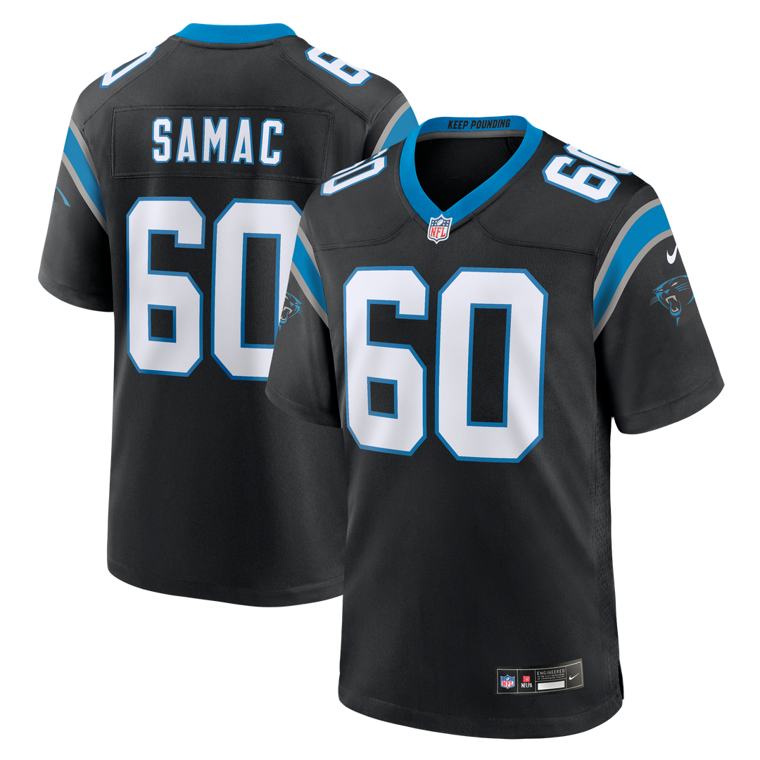 Carolina Panthers Nick Samac Nike Black Game Jersey