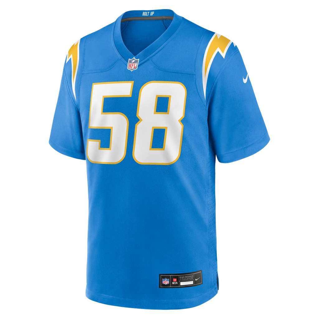 Los Angeles Chargers Tae Crowder Nike Powder Blue Game Jersey