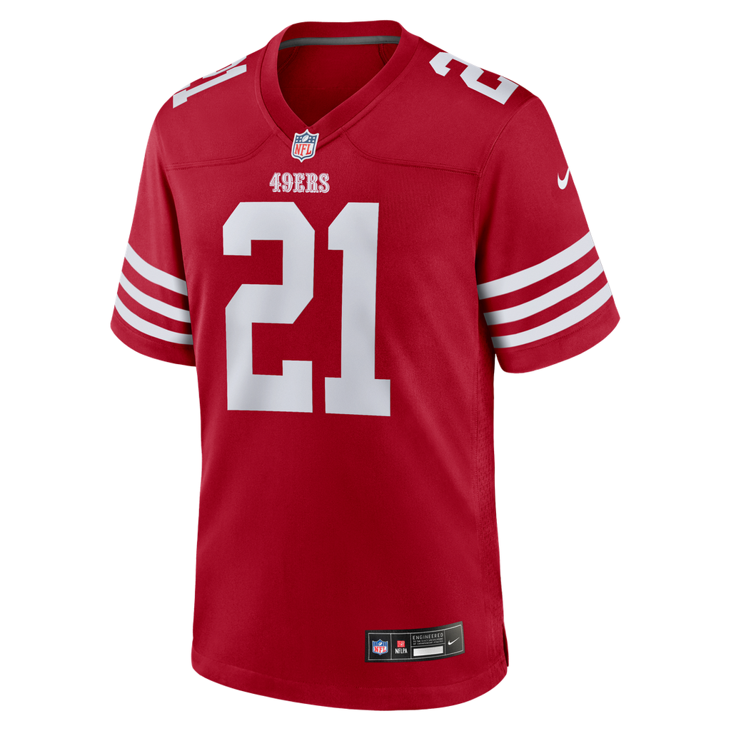 San Francisco 49ers Deion Sanders Nike Scarlet Team Retired Game Jersey