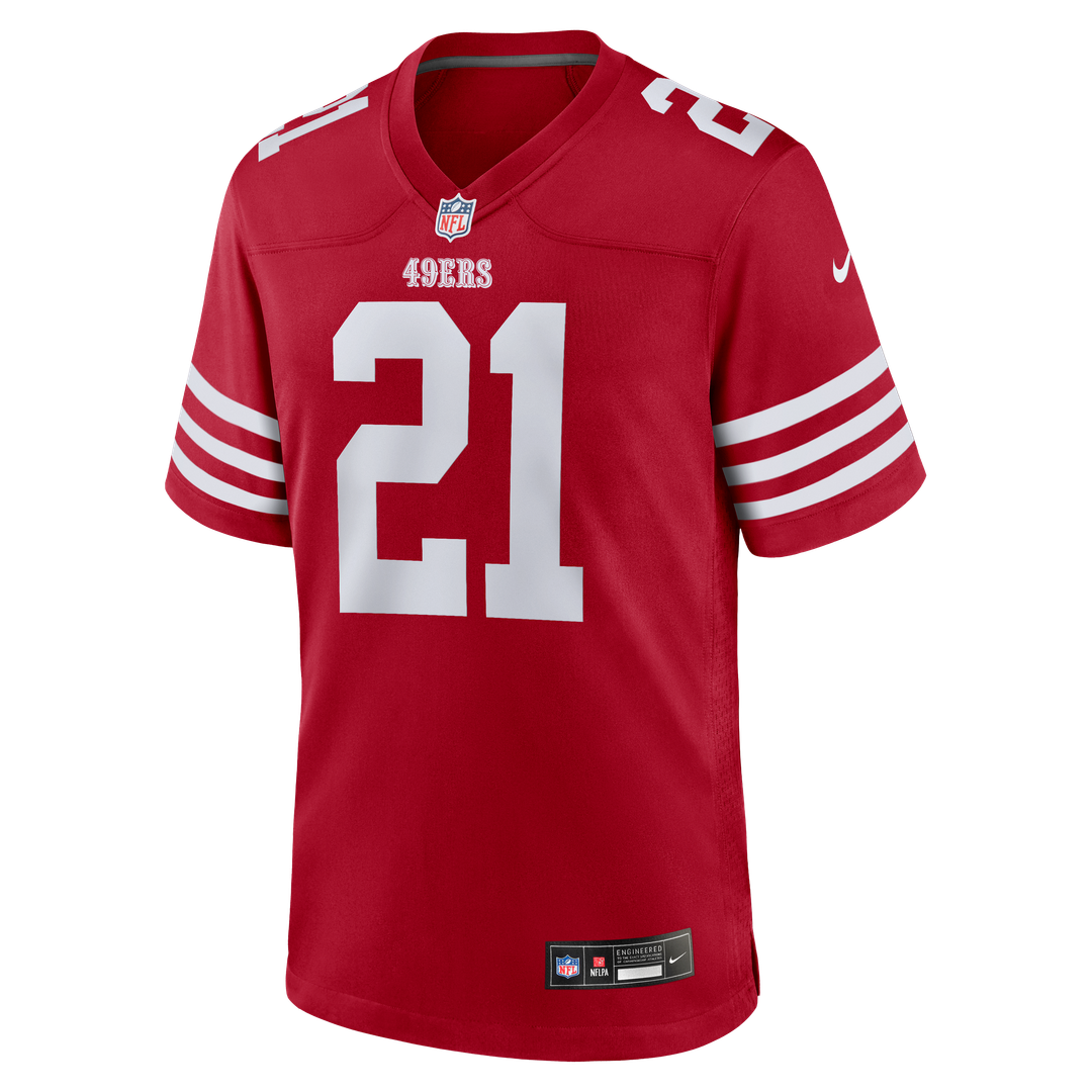 San Francisco 49ers Deion Sanders Nike Scarlet Team Retired Game Jersey