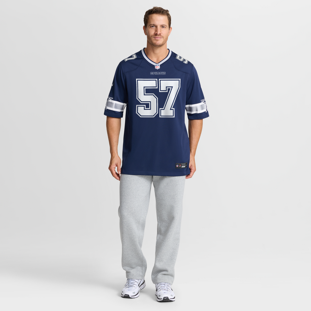 Dallas Cowboys Malachi Lawrence Nike Navy Game Jersey
