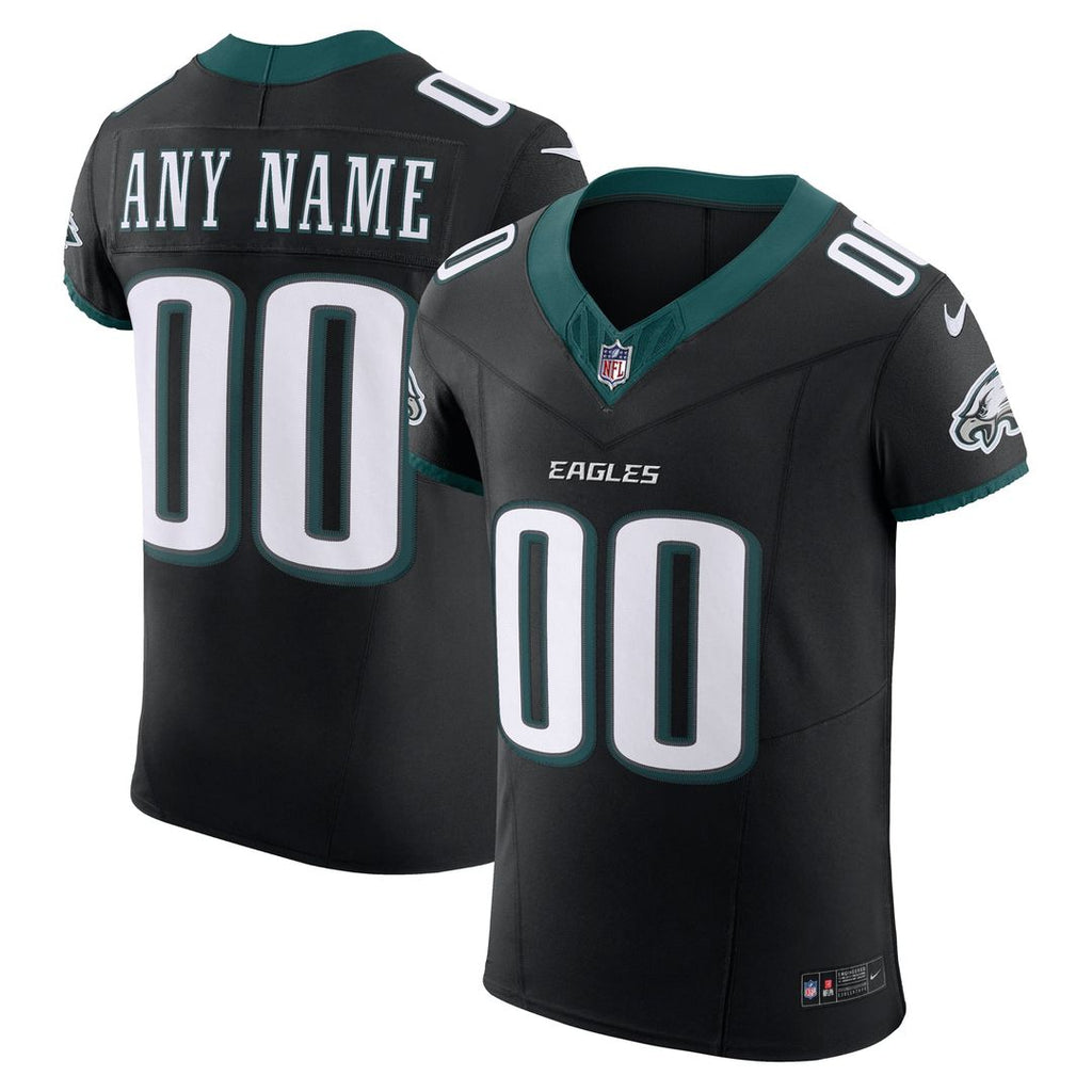 Philadelphia Eagles Nike Black Alternate Vapor FUSE Elite Custom Jersey