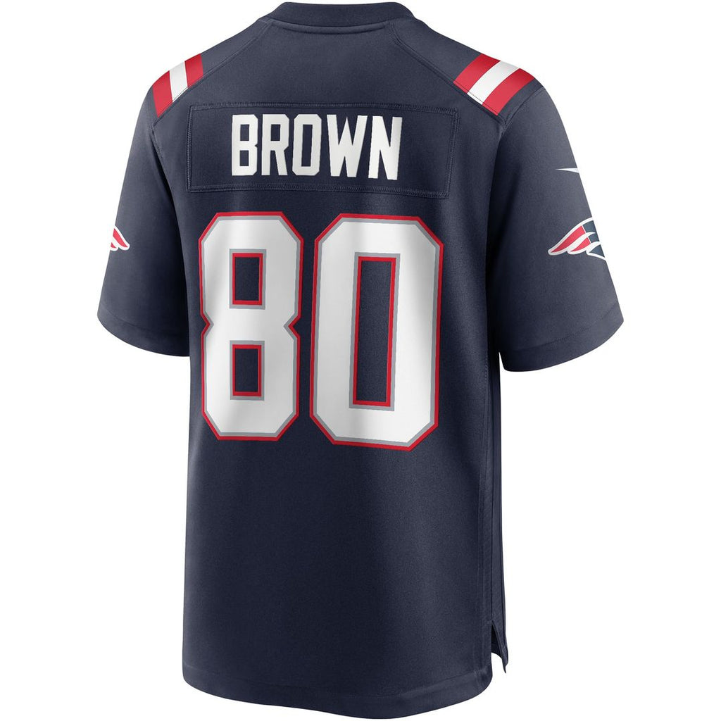 New England Patriots Troy Brown Nike Navy Retired Player Game Jersey