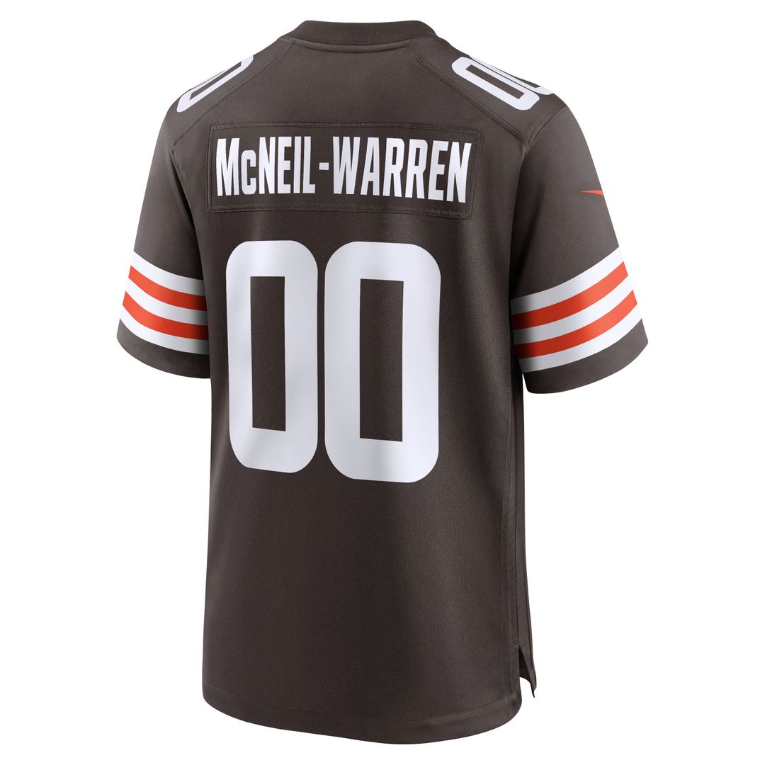 Cleveland Browns Emmanuel McNeil - Warren Nike Brown Game Jersey