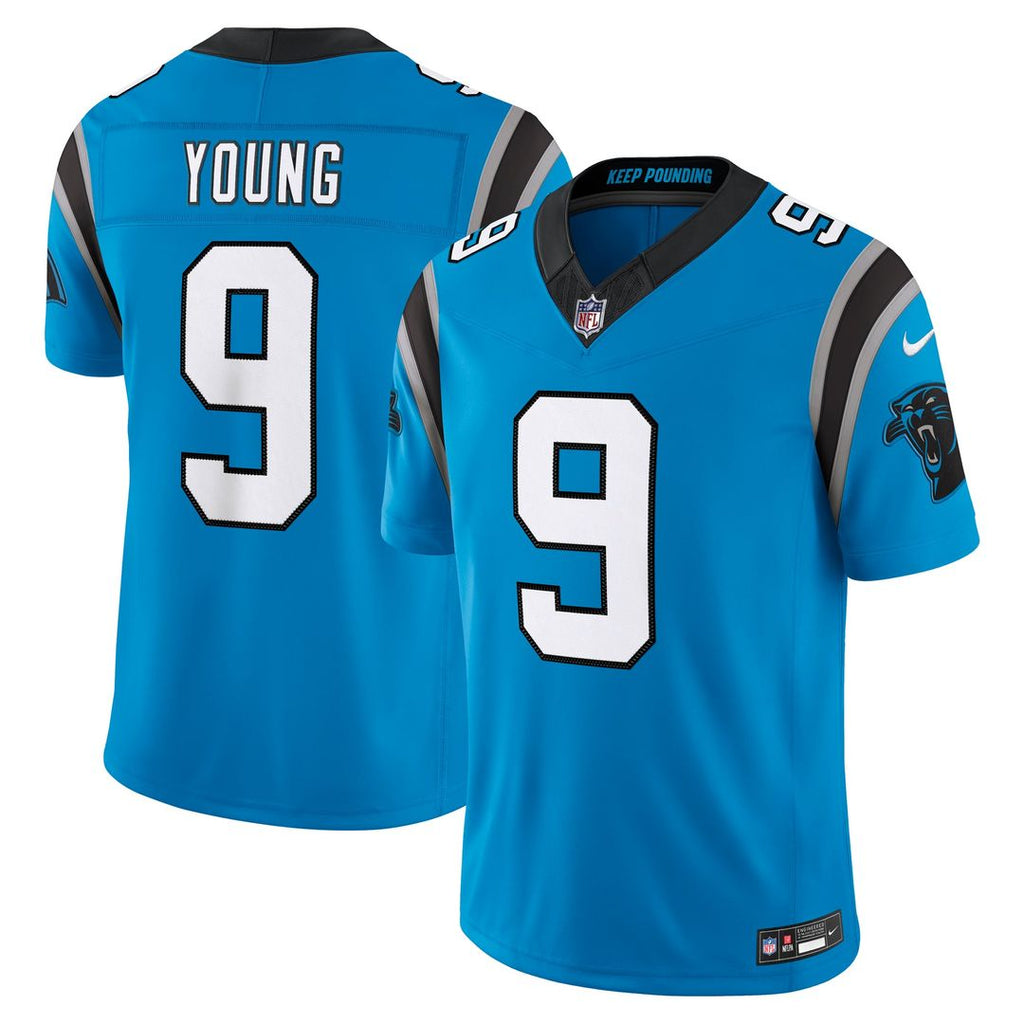 Carolina Panthers Bryce Young Nike Blue Alternate Vapor FUSE Stitched Limited Jersey