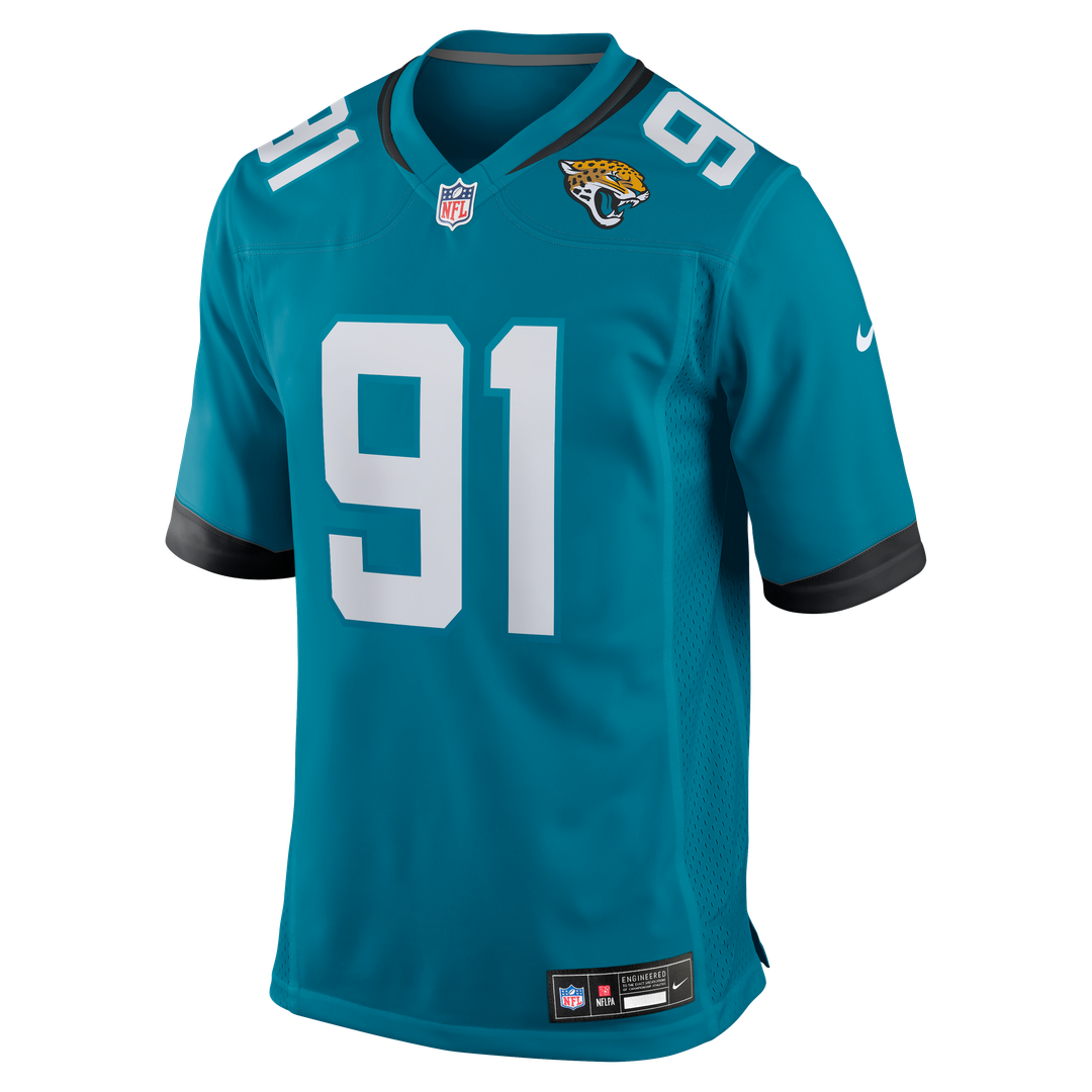 Jacksonville Jaguars Arik Armstead Nike Teal Game Jersey