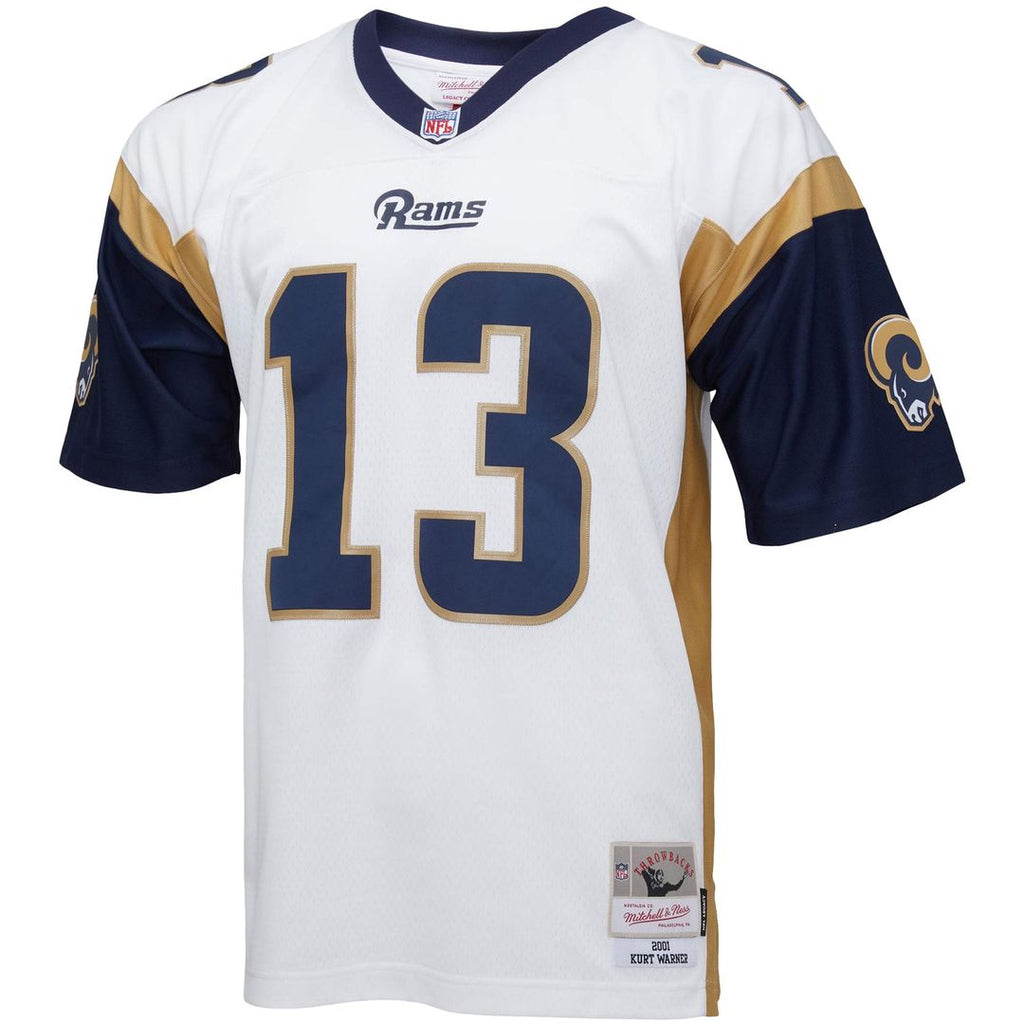 Los Angeles Rams Kurt Warner Mitchell & Ness White Big & Tall 2001 Retired Player Replica Jersey