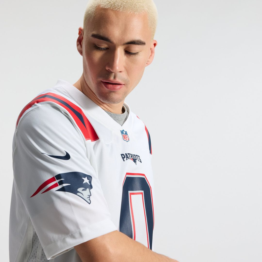 New England Patriots Christian Gonzalez Nike Navy Game Jersey