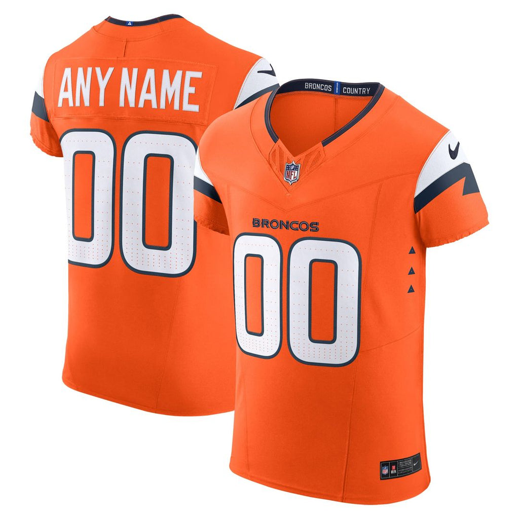 Denver Broncos Nike Orange Team Vapor FUSE Elite Custom Jersey