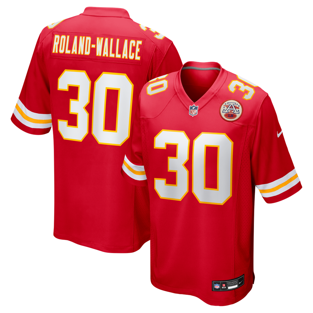 Kansas City Chiefs Chris Roland - Wallace Nike Red Game Jersey