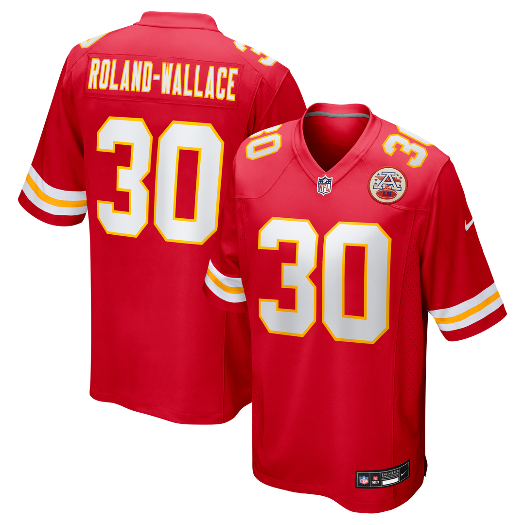 Kansas City Chiefs Chris Roland - Wallace Nike Red Game Jersey