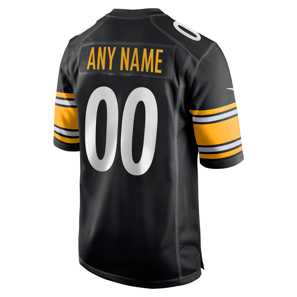 Pittsburgh Steelers Nike Black Custom Jersey