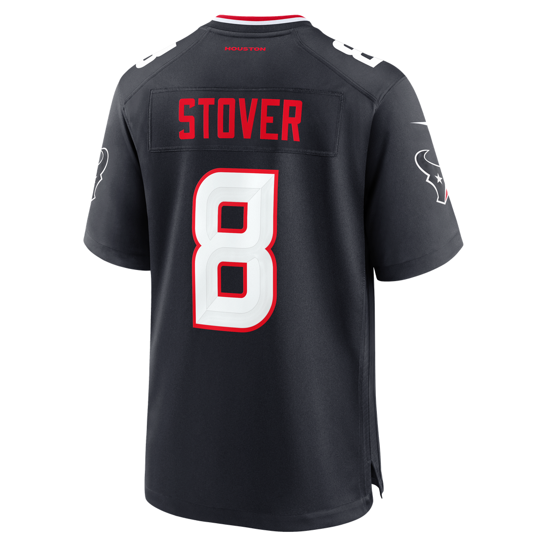 Houston Texans Cade Stover Nike Navy Game Jersey