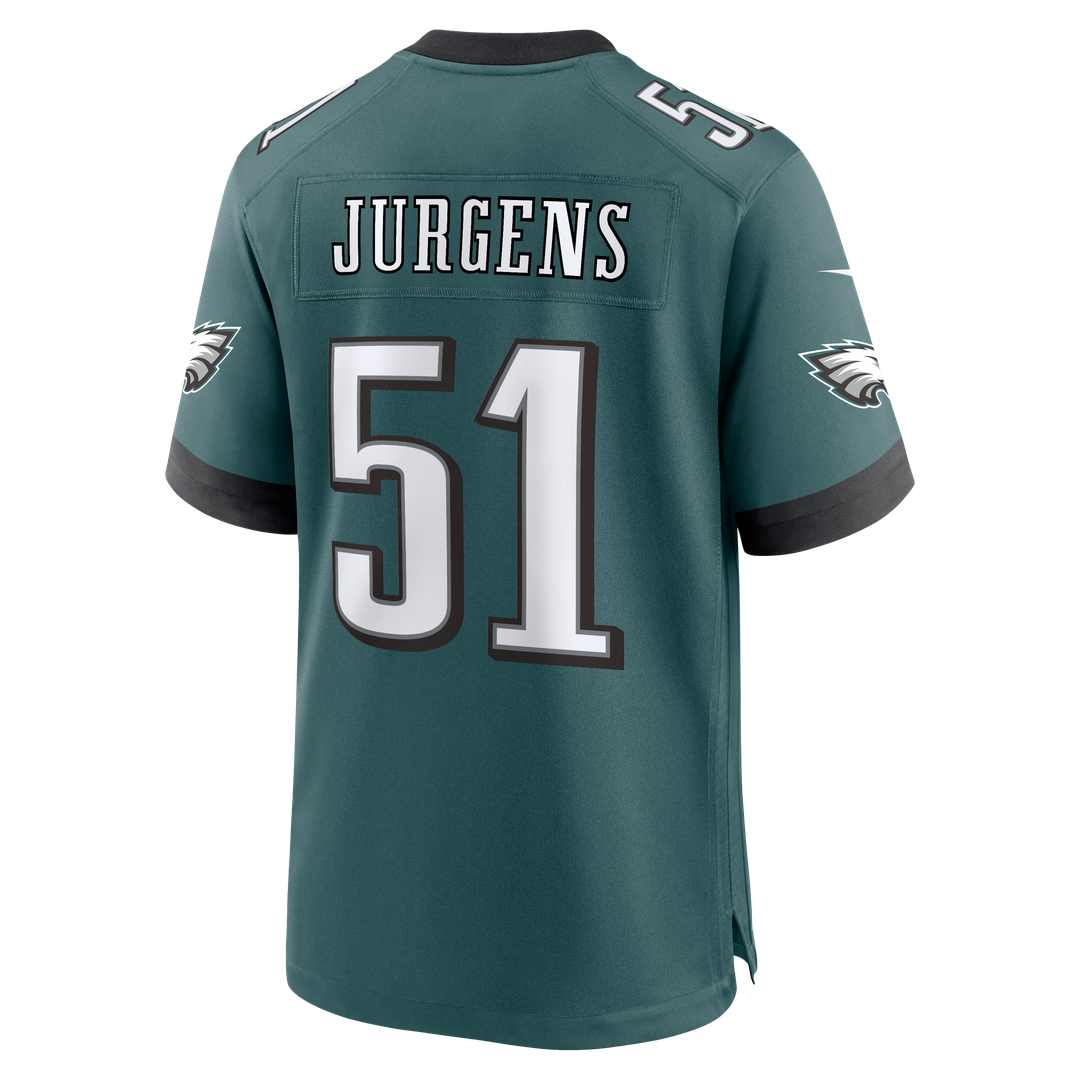 Philadelphia Eagles Cam Jurgens Nike Midnight Green Game Jersey