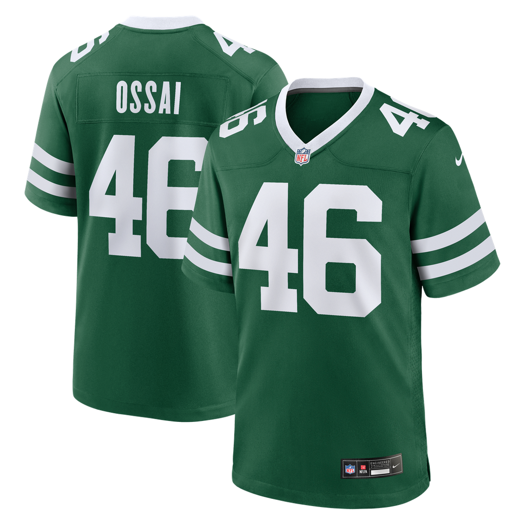 New York Jets Joseph Ossai Nike Legacy Green Game Jersey