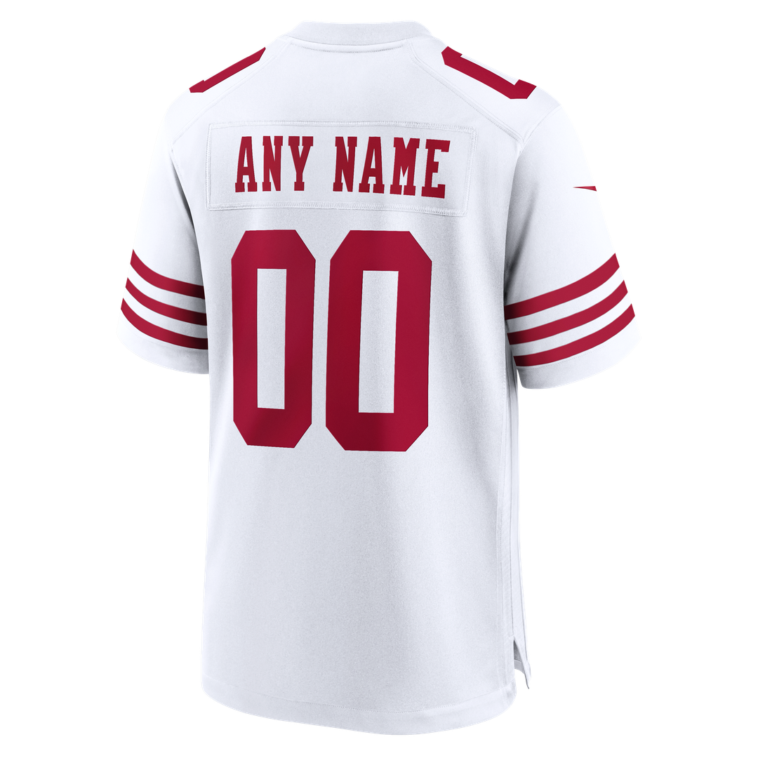 San Francisco 49ers Nike White 80th Anniversary Custom Jersey