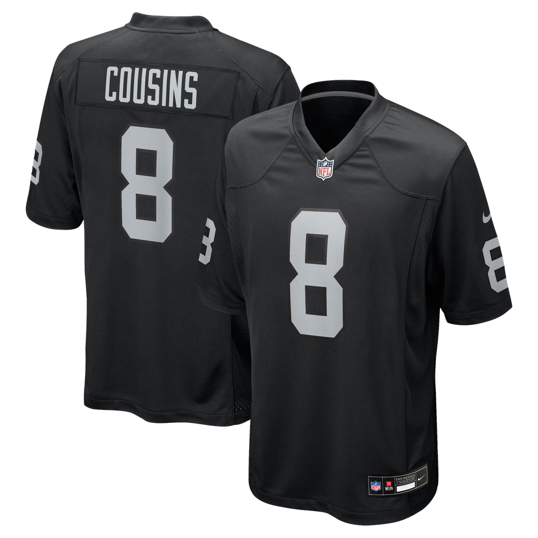 Las Vegas Raiders Kirk Cousins Nike Black Game Jersey