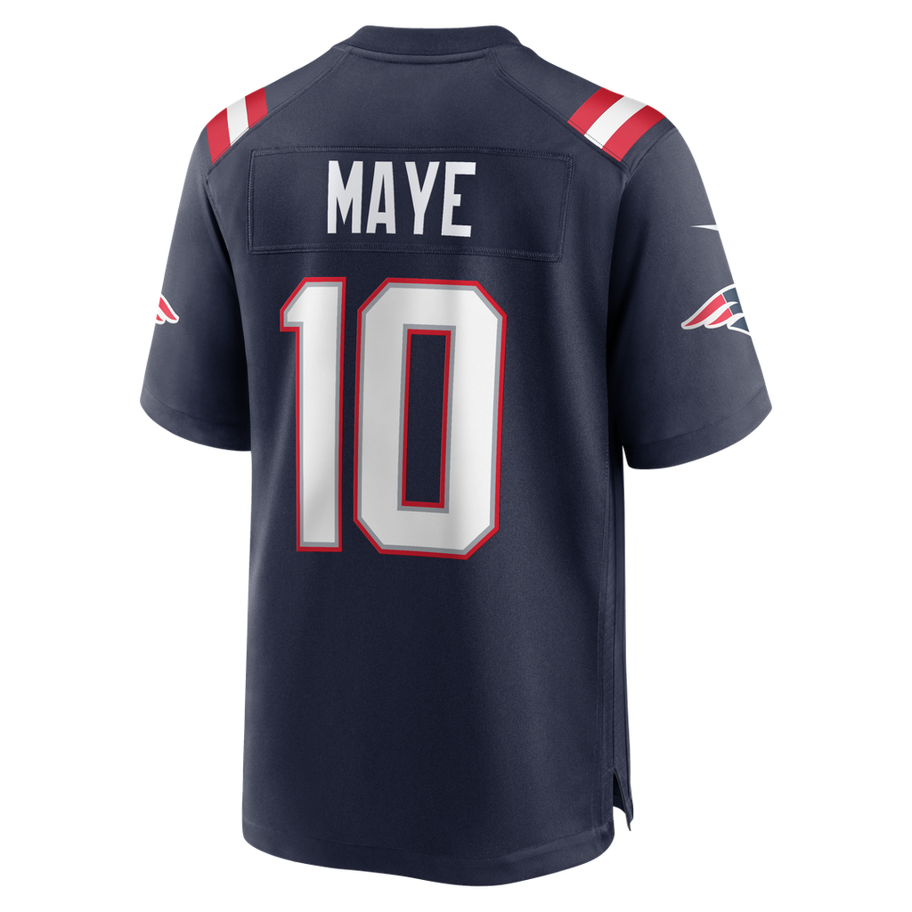 New England Patriots Drake Maye Nike White Game Jersey