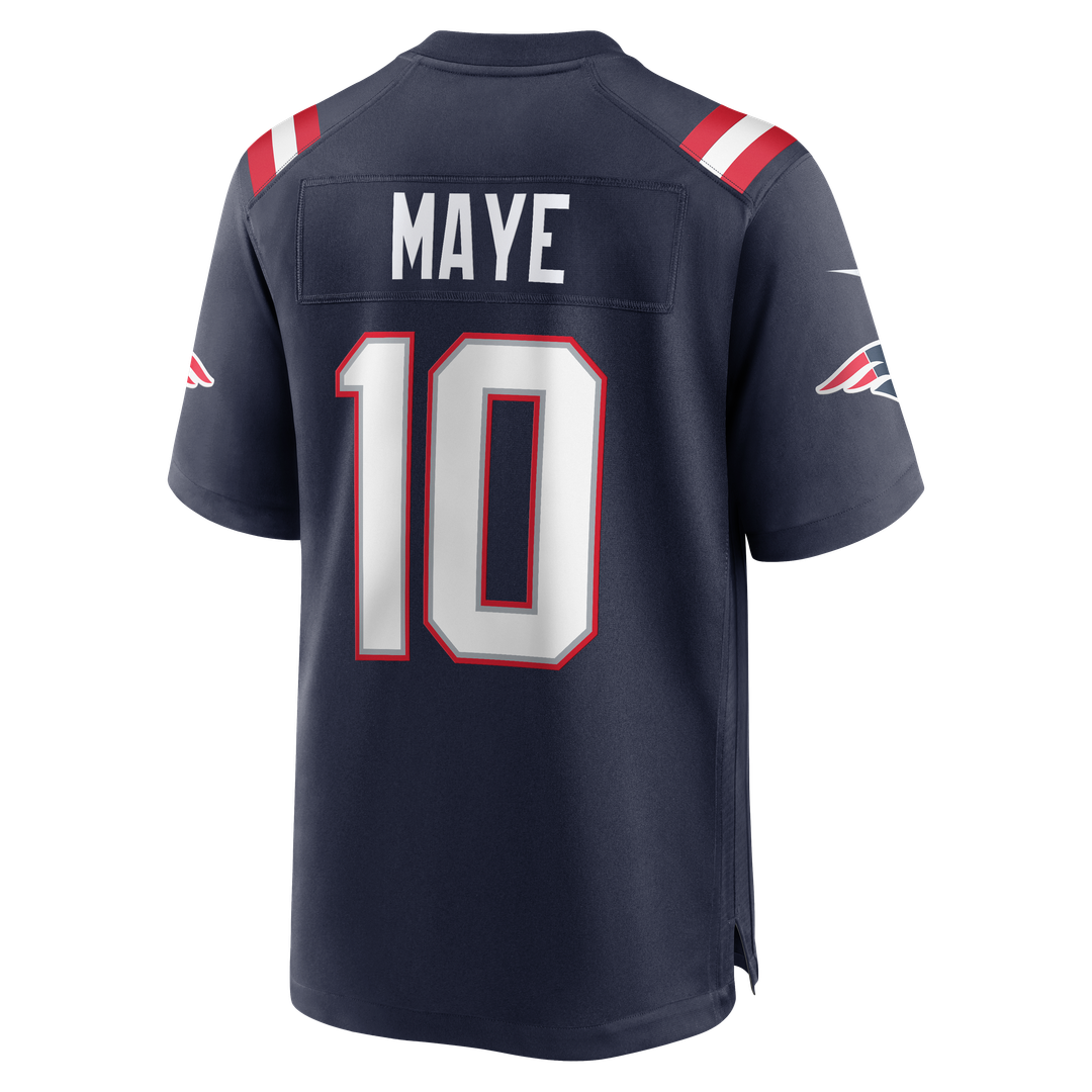 New England Patriots Drake Maye Nike White Game Jersey