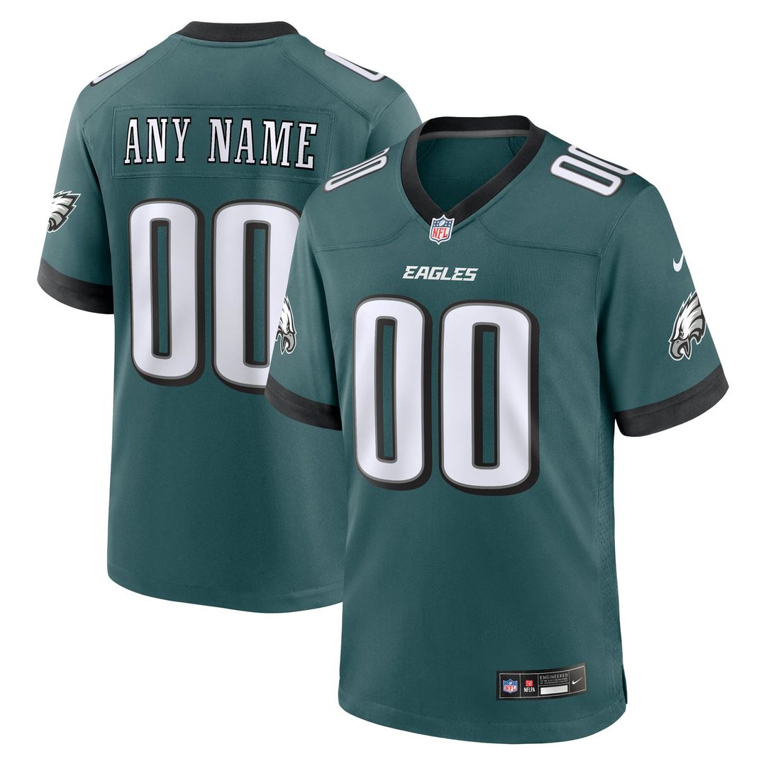 Philadelphia Eagles Nike Midnight Green Custom Jersey