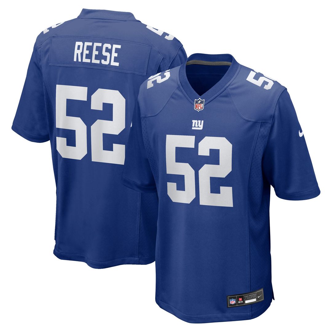 New York Giants Arvell Reese Nike Royal Game Jersey