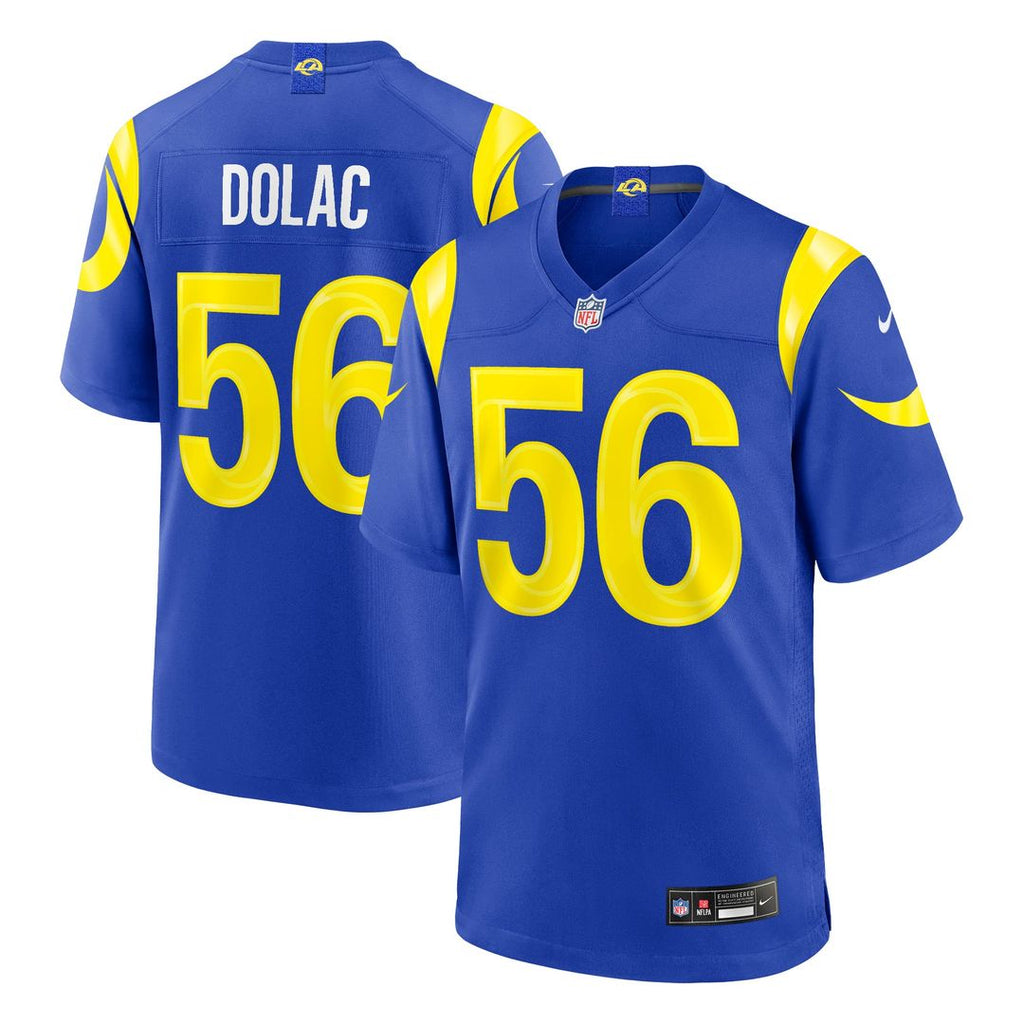 Los Angeles Rams Shaun Dolac Nike Royal Game Jersey