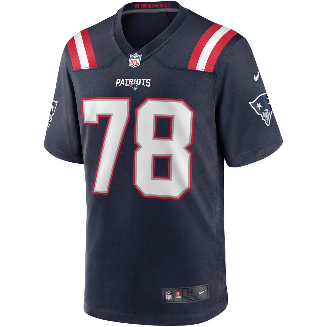 New England Patriots Bruce Armstrong Nike Navy Retired Player Game Jersey